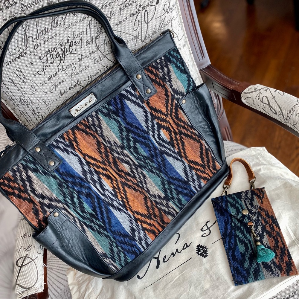 NEW Nena and Co. Full TPB Convertible Bag with matching Envelope Clutch